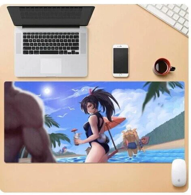 Main image of League of Legends Pool Party Summer Theme mouse pad Extended Gaming Mouse Pad with Stitched Edges, Large Mouse pad with Non-Slip Rubber Base for Work & Gaming, Office & Home 300/250mm