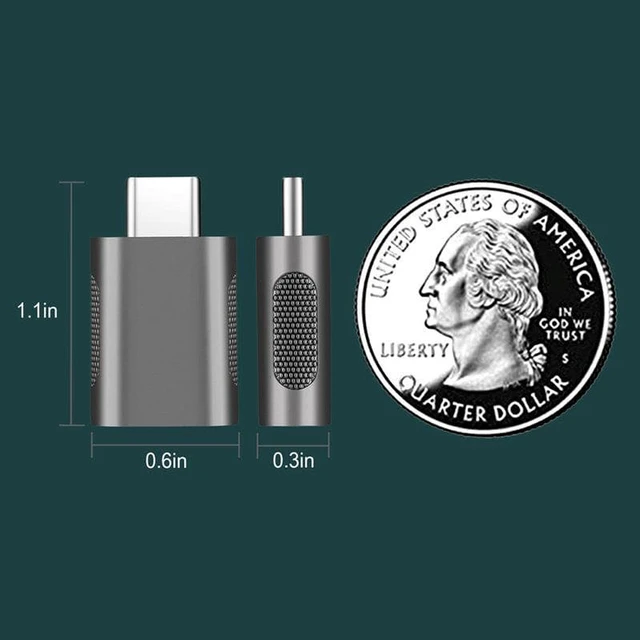 Alt view image 5 of 7 - USB C to USB Adapter Pack of 2 USB C Male to USB3 Female Adapter Compatible with MacBook Pro 2021 iMac iPad Mini 6/Pro MacBook Air 2022 and Other Type C or Thunderbolt 4/3 Devices - Space Grey