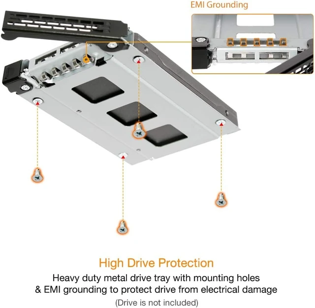 Alt view image 6 of 7 - ICY DOCK Full Metal 2 Bay 2.5 SATA/SAS HDD & SSD Mobile Rack for External 3.5" Drive Bay | ToughArmor MB992SK-B MB491SKL-B