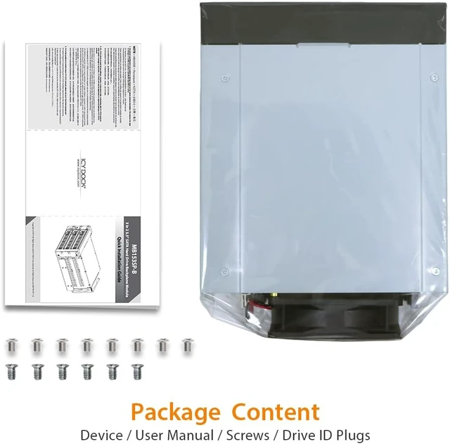 Alt view image 6 of 7 - ICY DOCK 3 Bay 2.5/ 3.5in SATA/SAS Hard Drive SSD Hot Swap Backplane Enclosure in 2X 5.25 Bay | FatCage MB153SP-B