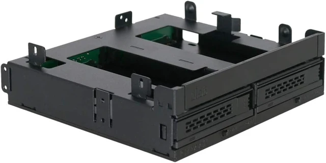 Alt view image 6 of 7 - ICY DOCK 2 Bay 2.5 SAS/SATA HDD/SSD Mobile Rack Enclosure + Ultra Slim/Slim CD DVD-ROM Optical Drive Slot for 5.25 Bay | ExpressCage MB732SPO-B