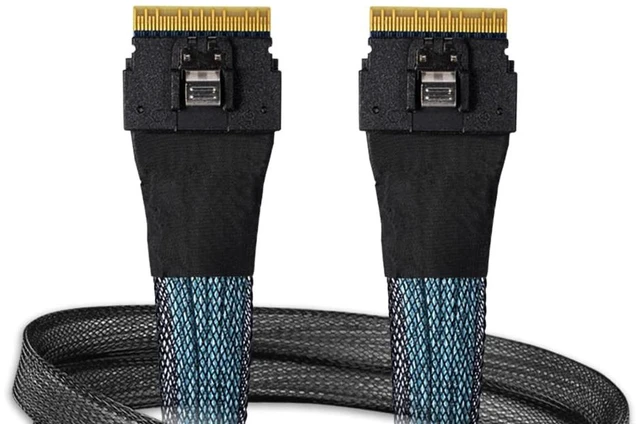 Main image of ICY DOCK SlimSAS 8i SFF-8654 to SlimSAS 8i SFF-8654 Cable 0.5M | MB406L-B