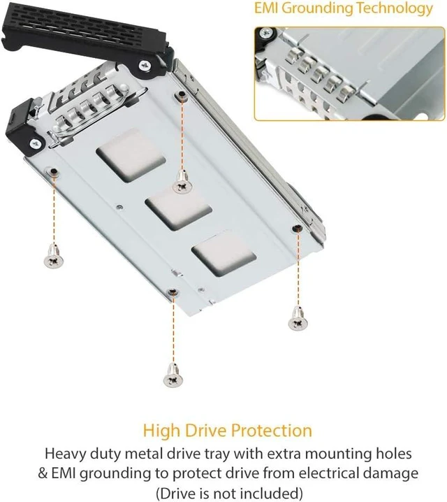 Alt view image 4 of 7 - ICY DOCK 2.5" U.2 NVMe SSD PCIe 3.0/4.0 Mobile Rack for External 3.5" Drive Bay (147mm Depth) | ToughArmor MB601VK-B