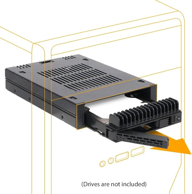 Alt view image 3 of 7 - ICY DOCK 1 Bay 2.5 SAS/SATA HDD/SSD Tool-Less Enclosure for External 3.5" Bay | ExpressCage MB741SP-B