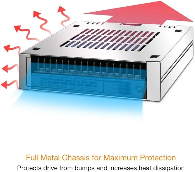 Alt view image 6 of 7 - ICY DOCK 1 Bay 2.5 SAS/SATA HDD/SSD Tool-Less Enclosure for External 3.5" Bay | ExpressCage MB741SP-B