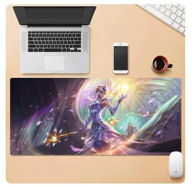 Main image of League of Legends Luxanna Crownguard mouse pad Extended Gaming Mouse Pad with Stitched Edges, Large Mouse pad with Non-Slip Rubber Base for Work & Gaming, Office & Home 300/250mm