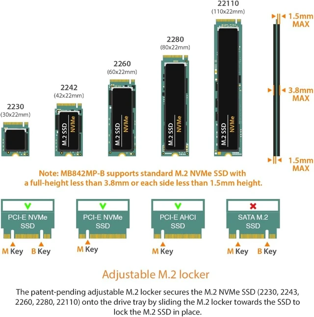 Alt view image 2 of 7 - CY DOCK Dual Bay 2X M.2 NVMe SSD to PCIe 4.0 x8 Removable Adapter Card for PCI Express Slot (PCIe Bifurcation Required) | ExpressSlot MB842MP-B