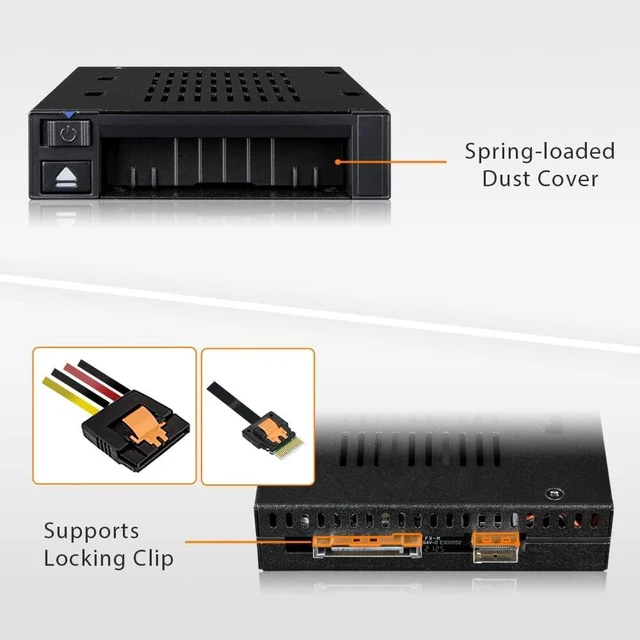 Alt view image 5 of 7 - ICY DOCK U.2 NVMe PCIe 3.0/4.0 SSD Tray-Less Docking Enclosure for External 3.5" Drive Bay | flexiDOCK MB021VP-B (Tri-Mode Incompatible)