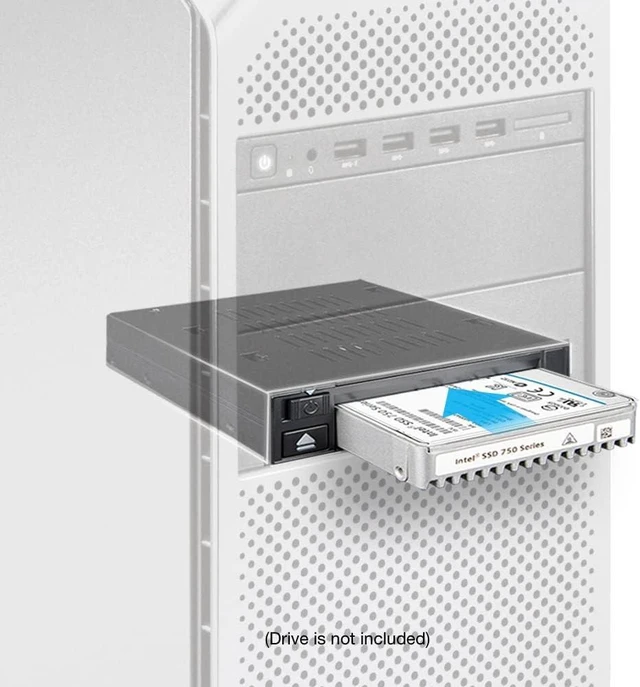 Alt view image 6 of 7 - ICY DOCK U.2 NVMe PCIe 3.0/4.0 SSD Tray-Less Docking Enclosure for External 3.5" Drive Bay | flexiDOCK MB021VP-B (Tri-Mode Incompatible)