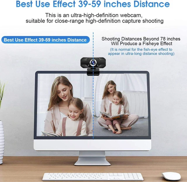 Alt view image 6 of 7 - Video Calling Recording Conferencing Live Class Webcam,1080P Full HD Webcam USB Desktop & Laptop Webcam Live Streaming Webcam with Microphone Widescreen HD Video Webcam
