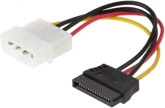 Alt view image 3 of 7 - SATA Male to 4pin Molex Female Power Adapter Cable Serial ATA Extension Cable for 3.5 inches HDD/SSD/SD ROM (20cm) , 2 Packs