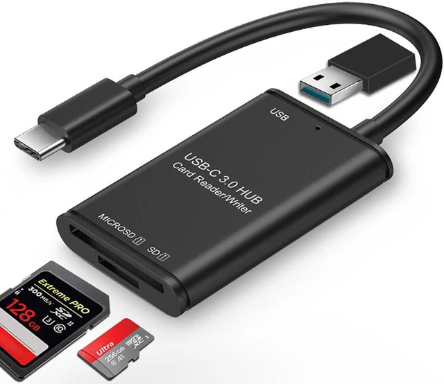 Main image of USB C to SD Card Reader, Micro SD Memory Card Reader, Type C to SD Card Reader Writer Adapter OTG 512GB Capacity for MacBook Camera Android Windows Linux and Other Type C Device