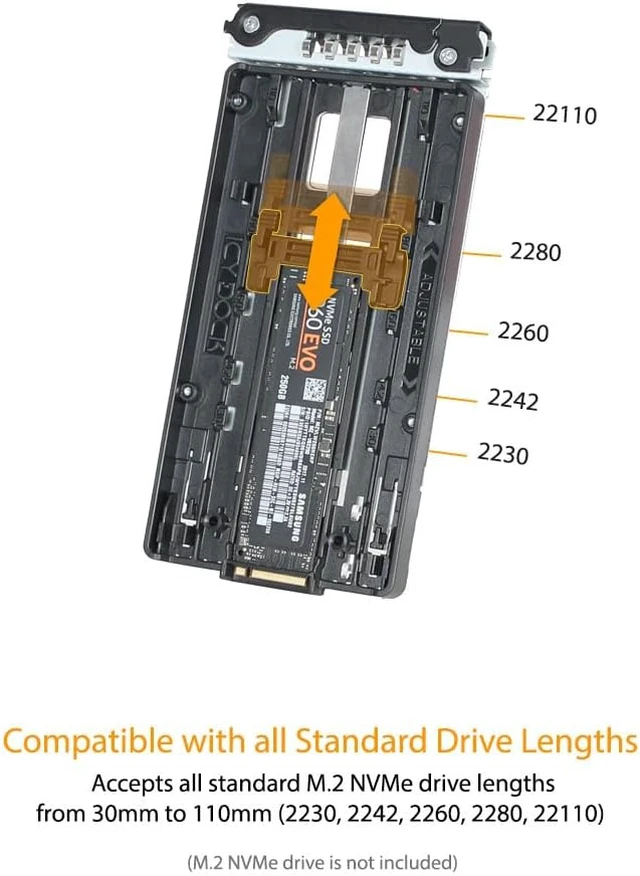 Alt view image 4 of 7 - Icy Dock ToughArmor MB833MK-B V2 Drive Enclosure for 3.5" M.2, PCI Express NVMe 4.0 - SFF-8654 SlimSAS Host Interface Internal - Black