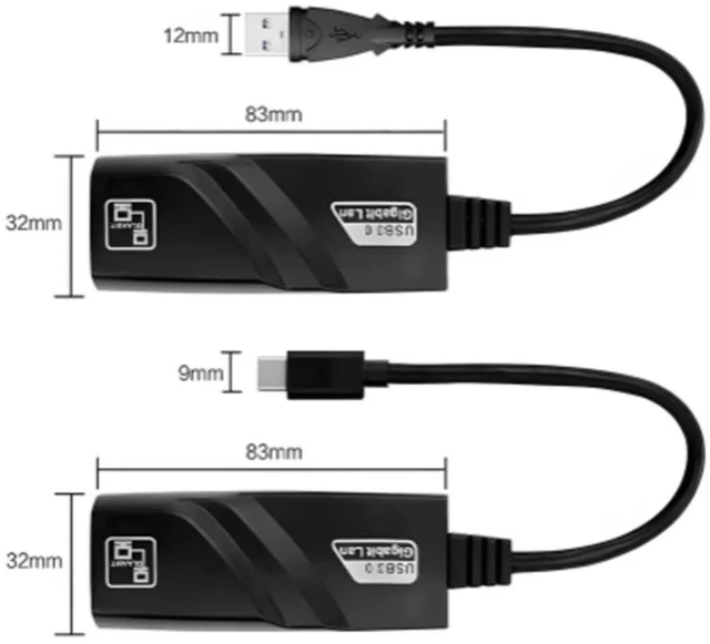 Alt view image 5 of 6 - Ethernet Network Adapter, USB to RJ45 LAN Wired Adapter Plug and Play Type-C 1000M, Compatible with MacBook Steam Deck Laptop, Switch, Windows