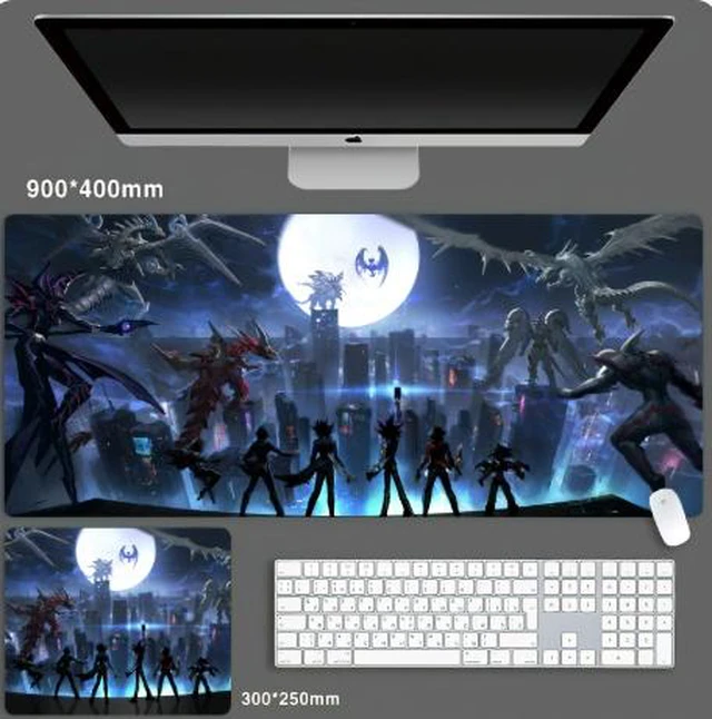 Main image of Yu-Gi-Oh The Sixth Generation Heroes and the Ace Monster Cyber Skin mouse pad Extended Gaming Mouse Pad with Stitched Edges, Large Mouse pad with Non-Slip Rubber Base for Work & Gaming, Office & Home
