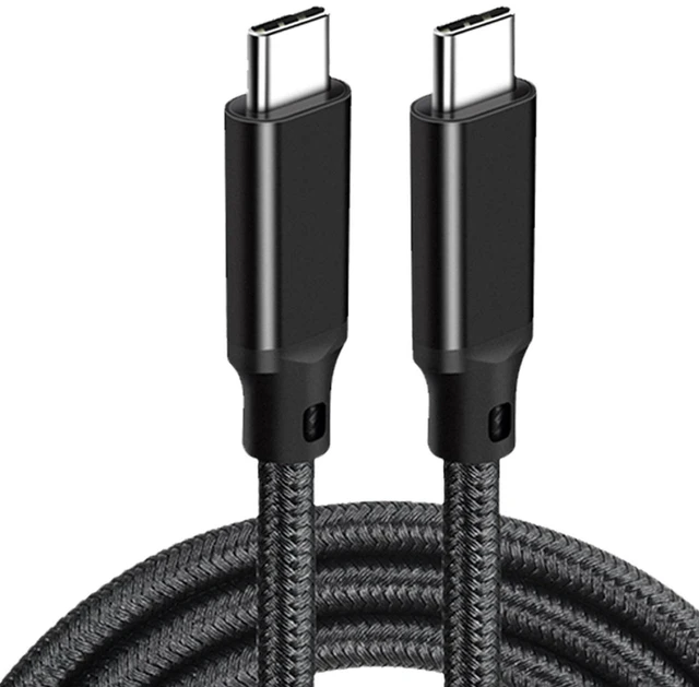Alt view image 7 of 7 - USB C to C Cable, 3.2 Gen 2 Type-C Cable 4K UHD 20Gbps 100W PD Fast Charging Cable for MacBook Pro, for iPad Pro, Nylon Braided, Black