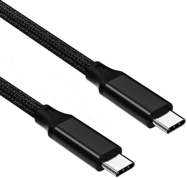 Main image of USB C to C Cable, 3.2 Gen 2 Type-C Cable 4K UHD 20Gbps 100W PD Fast Charging Cable for MacBook Pro, for iPad Pro, Nylon Braided, Black