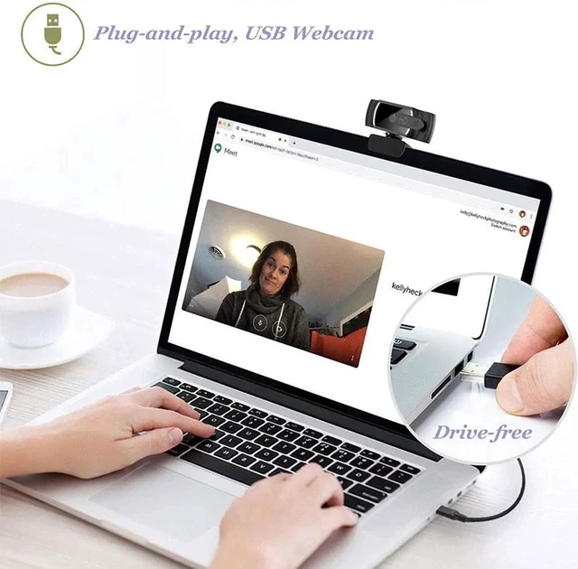 Alt view image 3 of 7 - 1080P Webcam with Microphone - FHD Web Cam with Privacy Cover, Plug and Play USB Web Camera for Desktop & Laptop Video Conferencing/Calling/Skype/YouTube/Zoom/Facetime