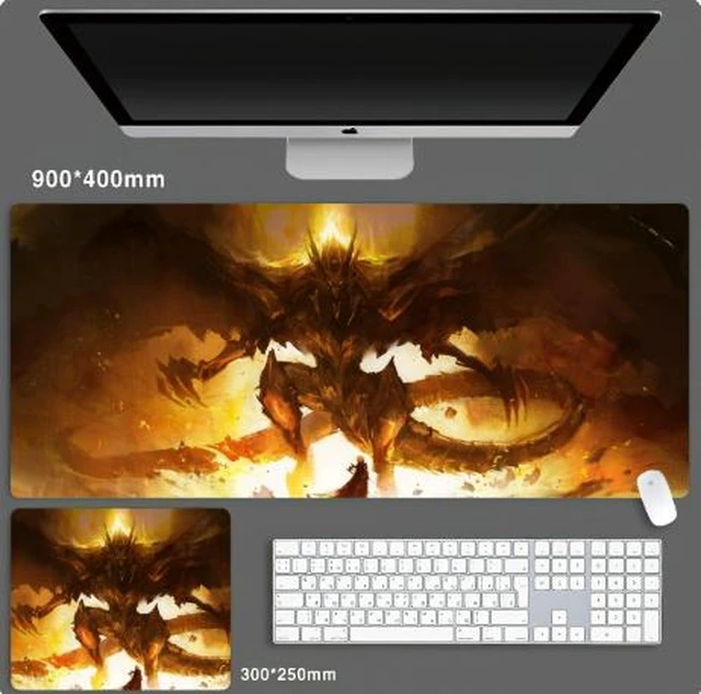 Main image of Yu-Gi-Oh Skin mouse pad Extended Gaming Mouse Pad with Stitched Edges, Large Mouse pad with Non-Slip Rubber Base for Work & Gaming, Office & Home 300/250mm