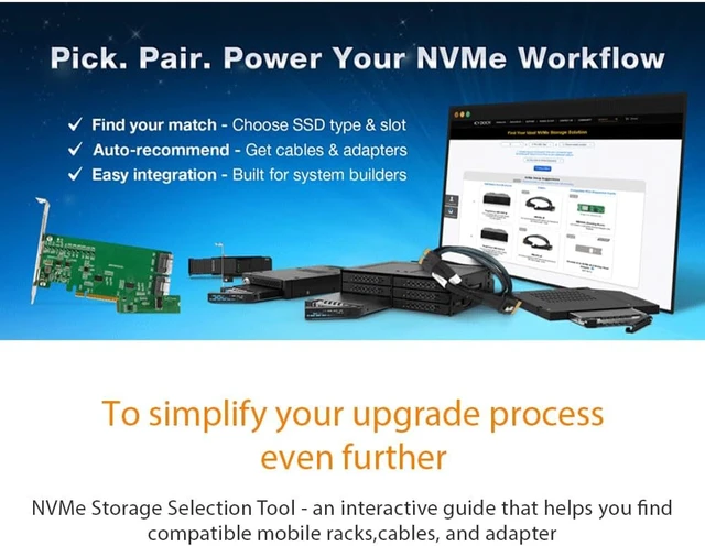 Alt view image 6 of 7 - Converts a 9.5 mm Ultra-Slim ODD bay into a removable U.2/U.3 SSD bay
Supports 1× U.2/U.3 NVMe SSD (up to 7 mm height)
OCuLink 4i (SFF-8612) interface, PCIe Gen 4 x4, up to 64 Gbps
EZ-Slide Slim tray