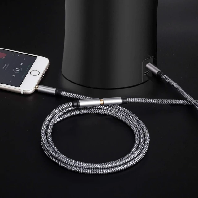 Alt view image 6 of 7 - Audio Auxiliary Stereo Audio AUX Extension Cable 3.5mm Stereo Jack Male to Female, Stereo Jack Cord for Phones, Headphones,Tablets and More