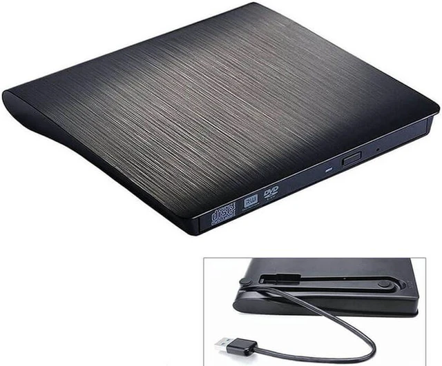 Alt view image 7 of 7 - External CD Drive USB 3.0 Portable CD DVD +/-RW Drive DVD/CD ROM Rewriter Burner Writer Compatible with Laptop Desktop PC Windows Mac Pro MacBook (Black)
