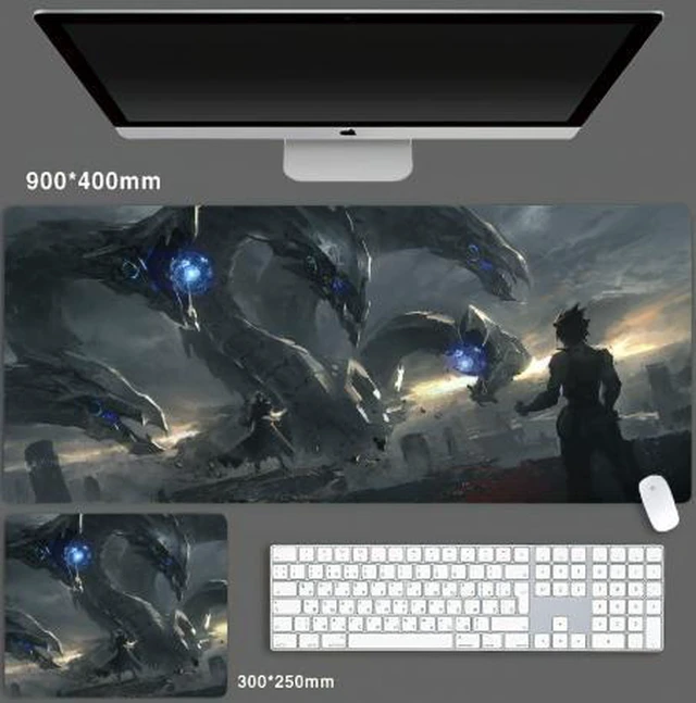 Main image of Yu-Gi-Oh Skin mouse pad Extended Gaming Mouse Pad with Stitched Edges, Large Mouse pad with Non-Slip Rubber Base for Work & Gaming, Office & Home 300/250mm