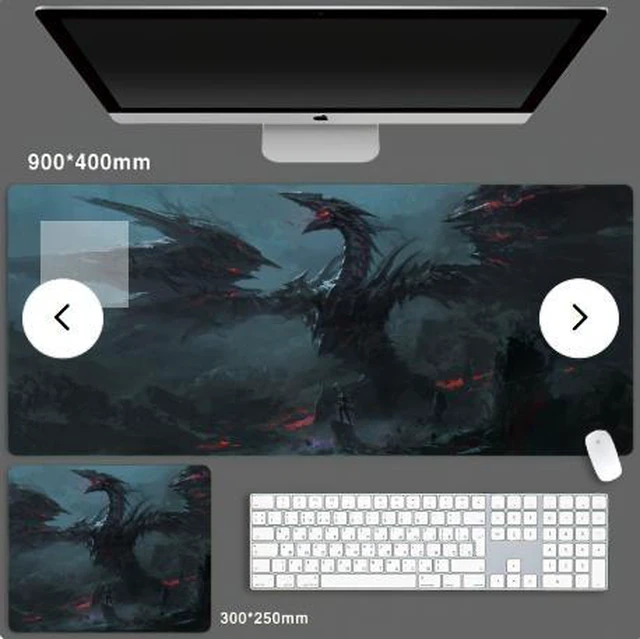Main image of Yu-Gi-Oh Skin mouse pad Extended Gaming Mouse Pad with Stitched Edges, Large Mouse pad with Non-Slip Rubber Base for Work & Gaming, Office & Home 300/250mm