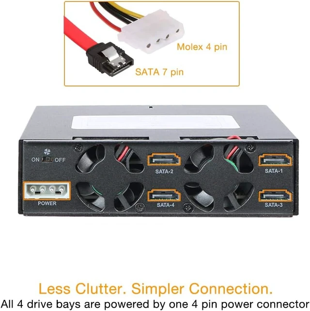 Alt view image 2 of 7 - ICY DOCK ToughArmor MB996SK-6SB Rugged 6 x 2.5 SAS/SATA HDD/SSD Mobile Rack Enclosure for 5.25" Bay (with Keylock)