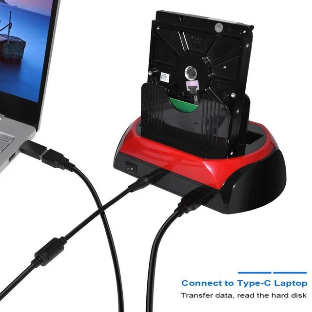 Alt view image 3 of 7 - All in 1 HDD Docking,2.5''/3.5'' SATA Multi-Function HDD Docking Station SATA Hard Disk Base USB HUB Reader