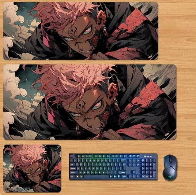 Main image of Jujutsu Kaisen Skin mouse pad Extended Gaming Mouse Pad with Stitched Edges, Large Mouse pad with Non-Slip Rubber Base for Work & Gaming, Office & Home 300/250mm