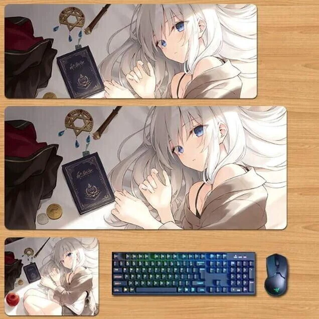 Main image of Wandering Witch: The Journey of Elaina Skin mouse pad Extended Gaming Mouse Pad with Stitched Edges, Large Mouse pad with Non-Slip Rubber Base for Work & Gaming, Office & Home 300/250mm