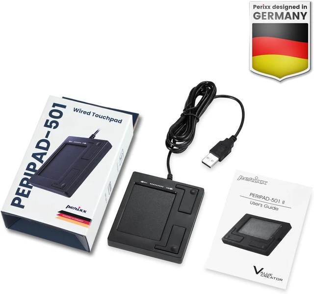 Alt view image 4 of 7 - Perixx PERIPAD-501 Wired USB Touchpad, Portable Trackpad for Laptop and Desktop User, Black, Small Size (11284)