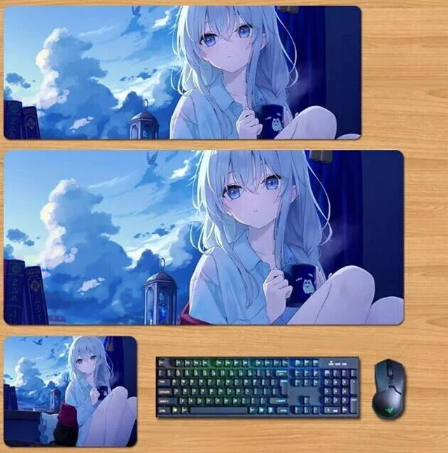 Main image of Wandering Witch: The Journey of Elaina Skin mouse pad Extended Gaming Mouse Pad with Stitched Edges, Large Mouse pad with Non-Slip Rubber Base for Work & Gaming, Office & Home 300/250mm