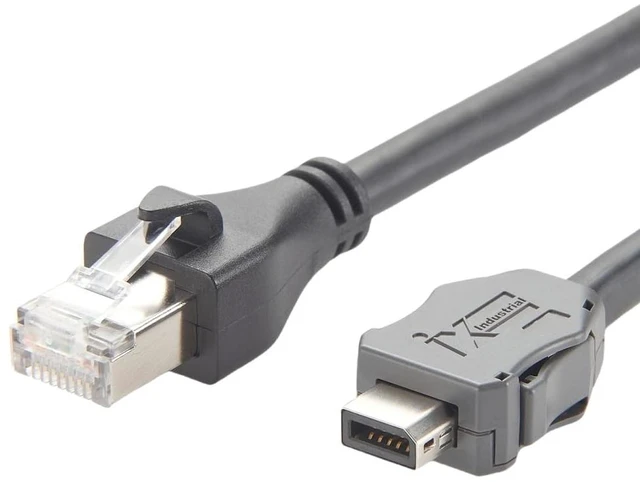 Main image of IX Industrial RJ45 Cat6A Ethernet Cable IX40G-A-10S-CV(7.0) IX A Key to RJ45 Male Plug Shielded SFTP Industrial Outdoor Network Cable for Machine Vision Industrial Camera PoE(2M)