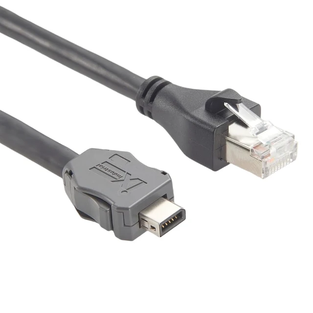 Alt view image 2 of 5 - IX Industrial RJ45 Cat6A Ethernet Cable IX40G-A-10S-CV(7.0) IX A Key to RJ45 Male Plug Shielded SFTP Industrial Outdoor Network Cable for Machine Vision Industrial Camera PoE(2M)