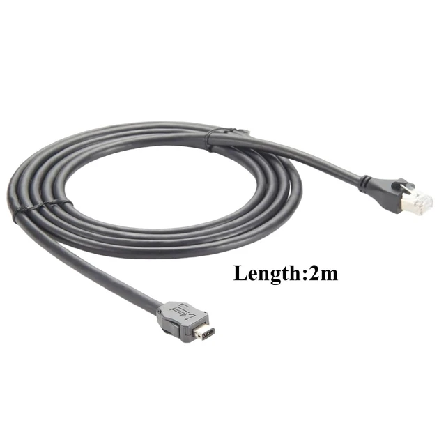 Alt view image 5 of 5 - IX Industrial RJ45 Cat6A Ethernet Cable IX40G-A-10S-CV(7.0) IX A Key to RJ45 Male Plug Shielded SFTP Industrial Outdoor Network Cable for Machine Vision Industrial Camera PoE(2M)