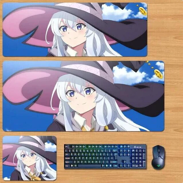 Main image of Wandering Witch: The Journey of Elaina Skin mouse pad Extended Gaming Mouse Pad with Stitched Edges, Large Mouse pad with Non-Slip Rubber Base for Work & Gaming, Office & Home 300/250mm