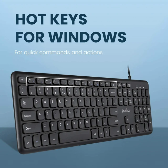 Alt view image 5 of 7 - Perixx PERIBOARD-210C Wired Full-Size USB C Keyboard with Quiet Scissor Keys - Compatible with Windows, macOS, and Android Tablet and Laptops - Black - US English