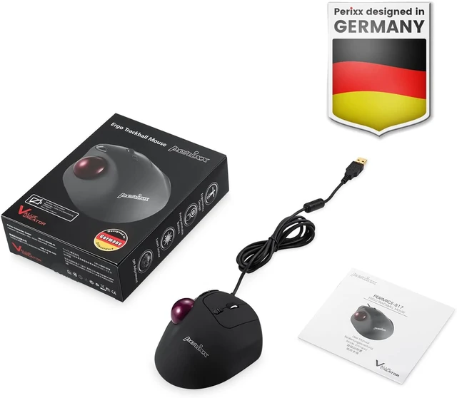 Alt view image 4 of 7 - Perixx Perimice-517 Wired Trackball USB Mouse, 7 Button Design, Build-in 1.34 Inch Trackball with Pointing Feature