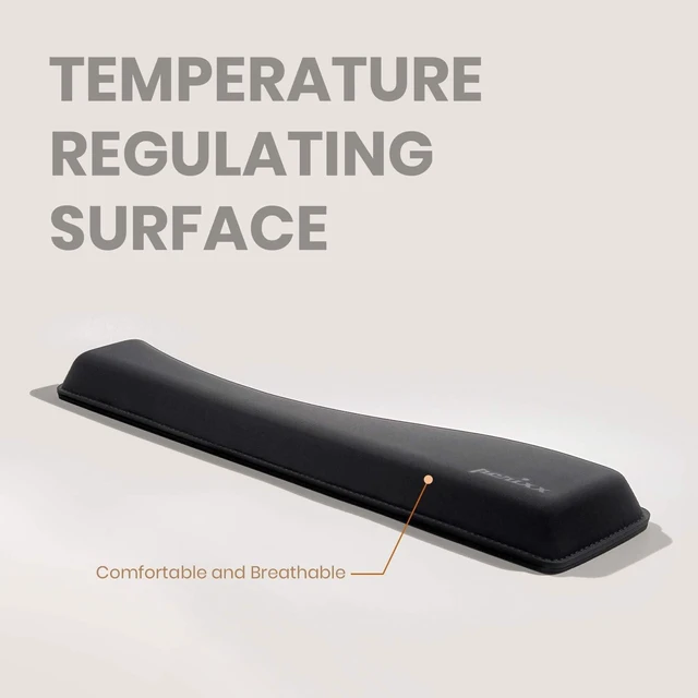Alt view image 5 of 7 - Perixx PERIPRO-512 Ergonomic Keyboard Wrist Rest - Gel Cushion Support - Compatible with Various Ergo Keyboard - Dimension 17.32x3.94x1.30 inches - Black
