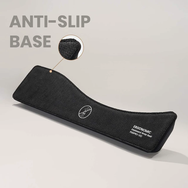 Alt view image 7 of 7 - Perixx PERIPRO-512 Ergonomic Keyboard Wrist Rest - Gel Cushion Support - Compatible with Various Ergo Keyboard - Dimension 17.32x3.94x1.30 inches - Black