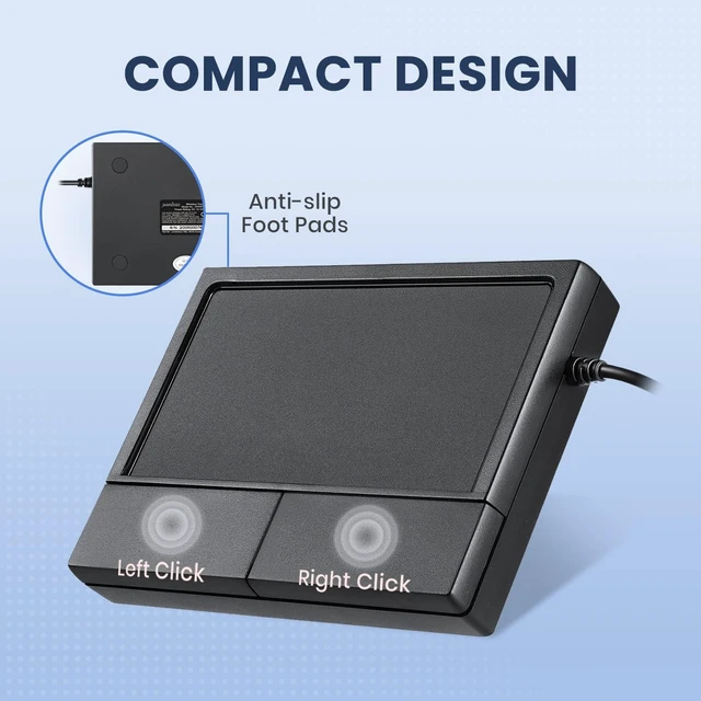 Alt view image 2 of 7 - Perixx PERIPAD-504 Wired USB Touchpad, Portable Trackpad for Desktop and Laptop User, Large Size,Big
