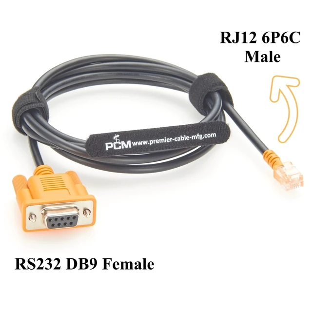 Alt view image 3 of 5 - Programming Cable DB9 RS232 Female to RJ12 6P6C Male for AS-Interface Gateway/PLC Compatible with IFM E70320(1.55M)
