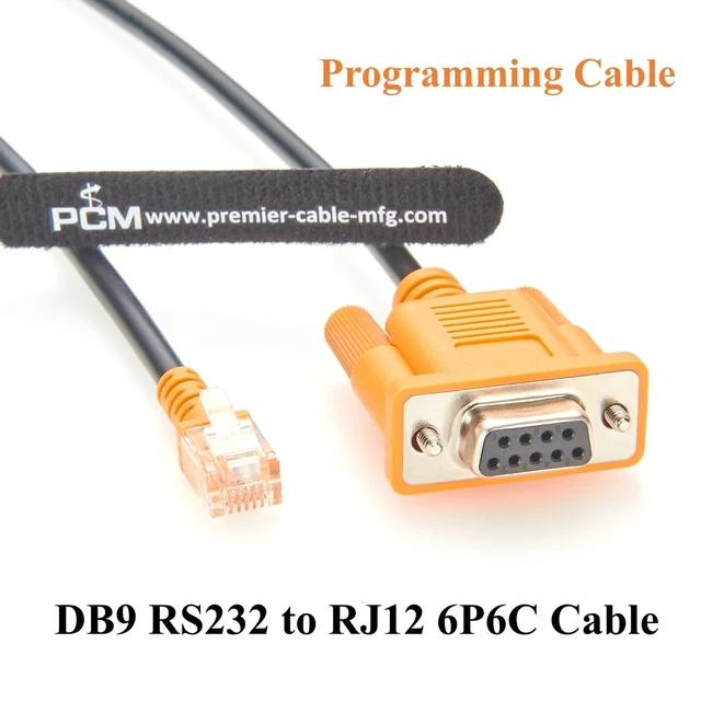 Alt view image 5 of 5 - Programming Cable DB9 RS232 Female to RJ12 6P6C Male for AS-Interface Gateway/PLC Compatible with IFM E70320(1.55M)