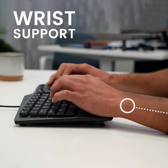 Alt view image 5 of 5 - Perixx PERIBOARD-335BR Wired Ergonomic Mechanical Compact Keyboard - Low-Profile Brown Tactile Switches - Programmable Feature with Macro Keys - Compatible with Windows and Mac OS X - US English