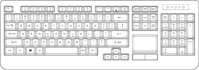 Alt view image 6 of 6 - Perixx Periboard-313 Wired USB Backlit Keyboard with Touchpad, Full Size Layout, 3 Level LED Backlit Design, Black, US English Layout (11445)