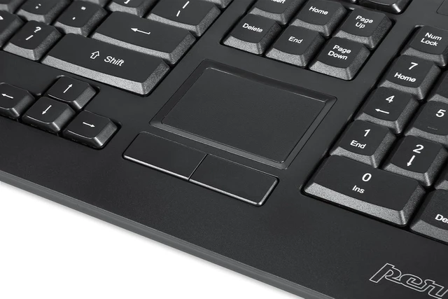 Alt view image 4 of 6 - Perixx Periboard-313 Wired USB Backlit Keyboard with Touchpad, Full Size Layout, 3 Level LED Backlit Design, Black, US English Layout (11445)