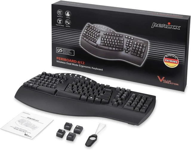 Alt view image 5 of 7 - Perixx Wireless Ergonomic Keyboard with Gel Wrist Rest Bundle