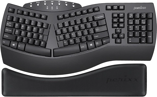 Main image of Perixx Wireless Ergonomic Keyboard with Gel Wrist Rest Bundle